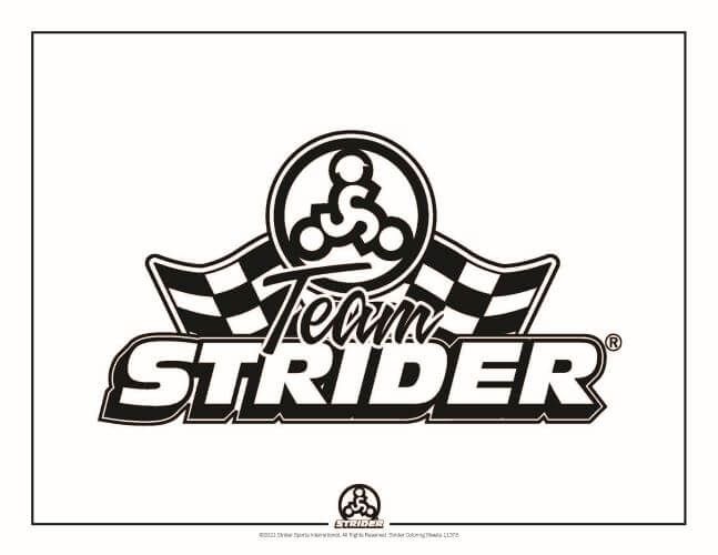 Team strider coloring sheet preview