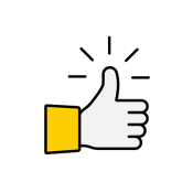 a thumbs-up icon