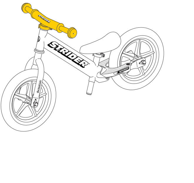 illustration Strider 12 Sport balance bike handlebar