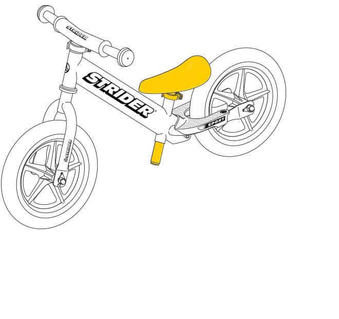 illustration Strider 12 Sport balance bike seat