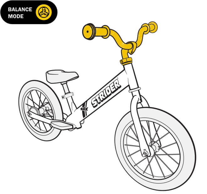 illustration Strider 14x balance bike handlebar