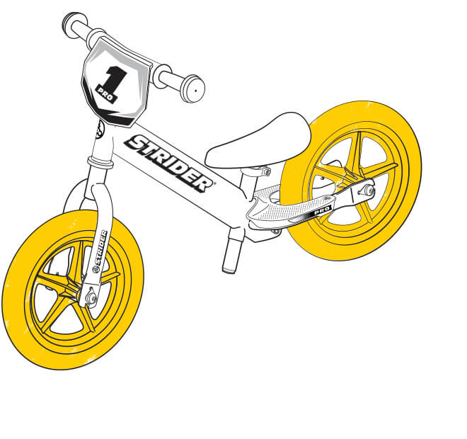 illustration Strider 12 Pro wheels