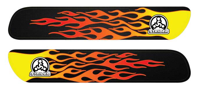 flame pattern frame decal