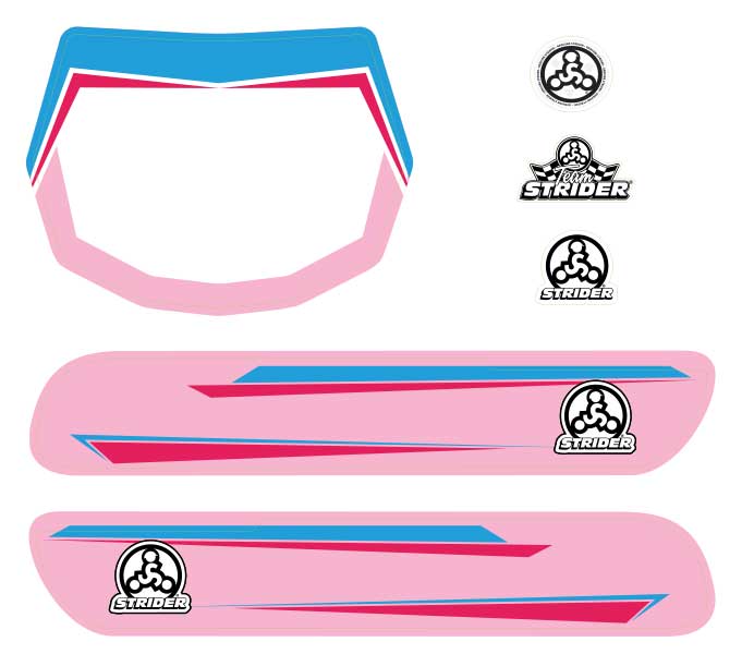 pink shifter pattern frame decal
